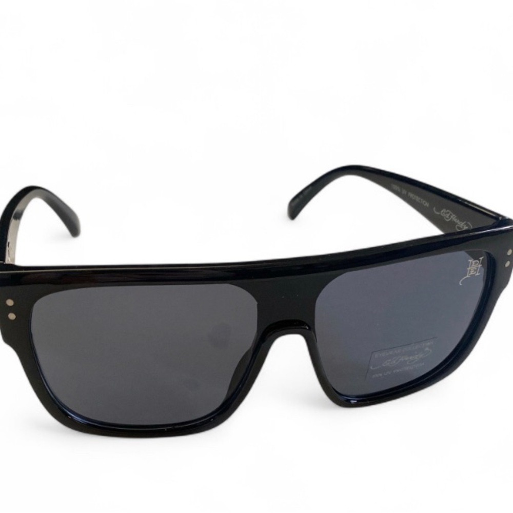 Ed Hardy Black Sunglasses with Gold Logo